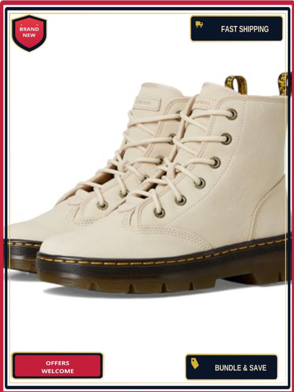 Dr. Martens Women's Combs II 6 Eye Lace Up Fashion Boot